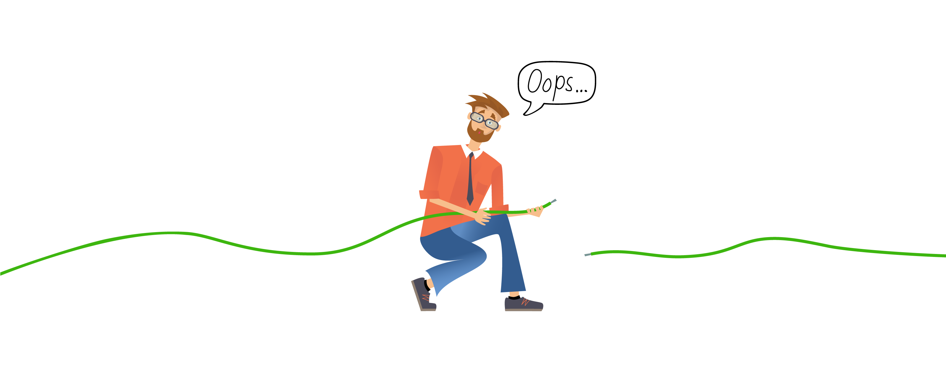 Zamestnanec spoločnosti Murrelektronik držiaci pretrhnutý kábel